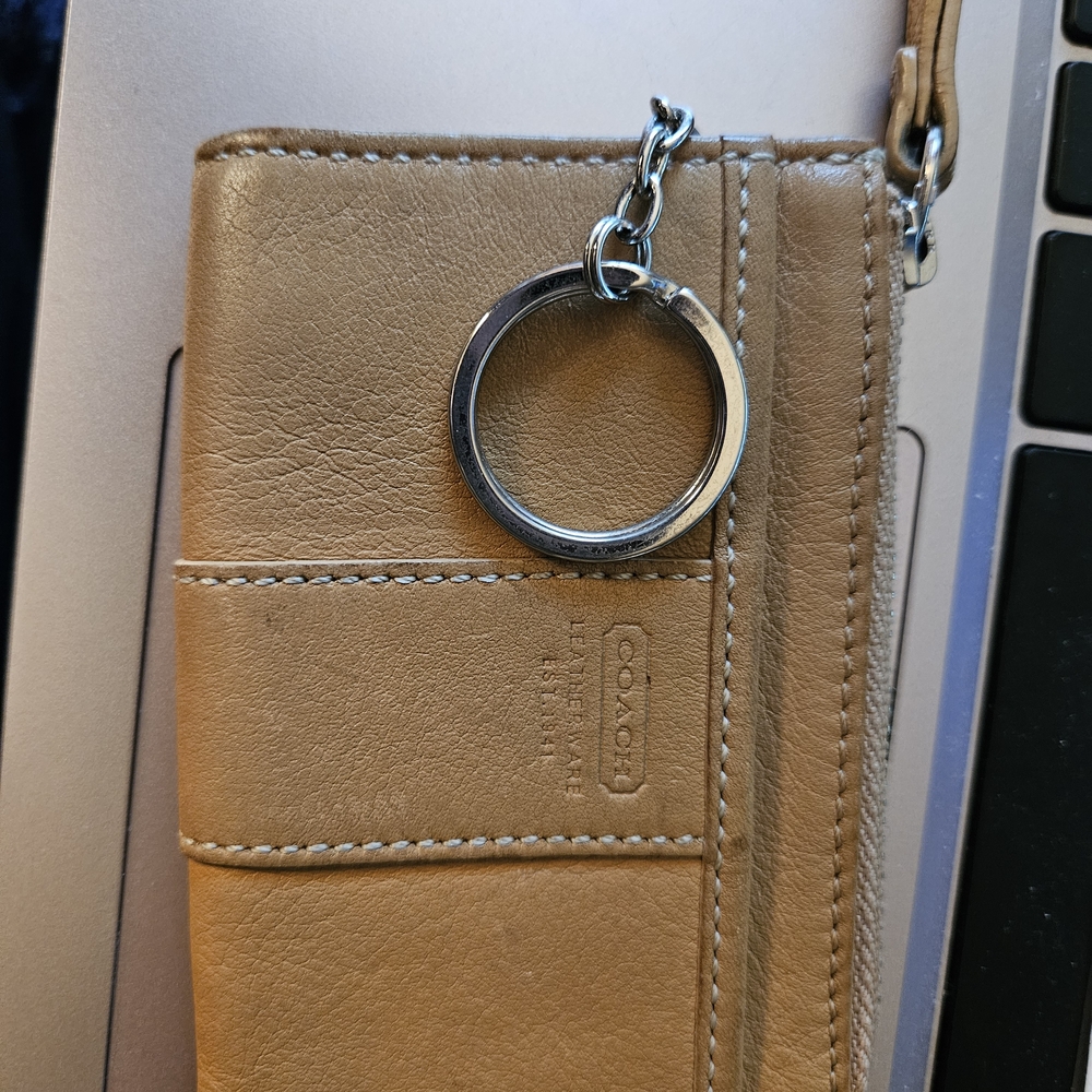 Coach Brown Leather Wallet with Keychain